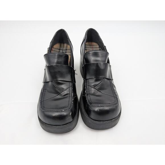 Mudd Tempo 90's Y2K Platform Chunky Heel Loafers Vegan Black Women's 7.5 - Picture 2 of 10